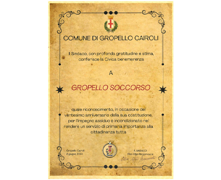 Benemerenza Comune Gropello Cairoli